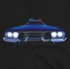Тениска Dodge 1970s Police Американска Класика Muscle Car